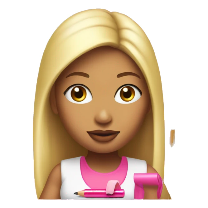 nicki minaj writing with pink pen sticker