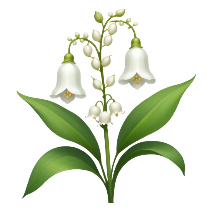 White lily of the valley  sticker
