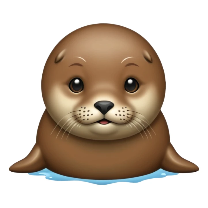 Brown haired seal sticker