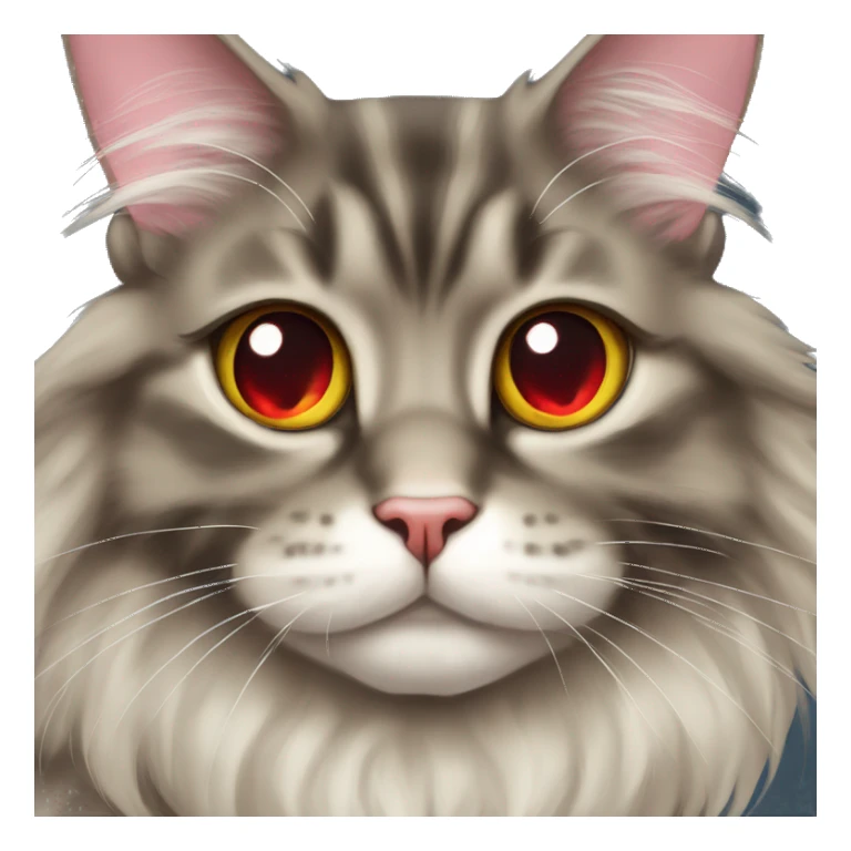 maine coon with heart eyes sticker