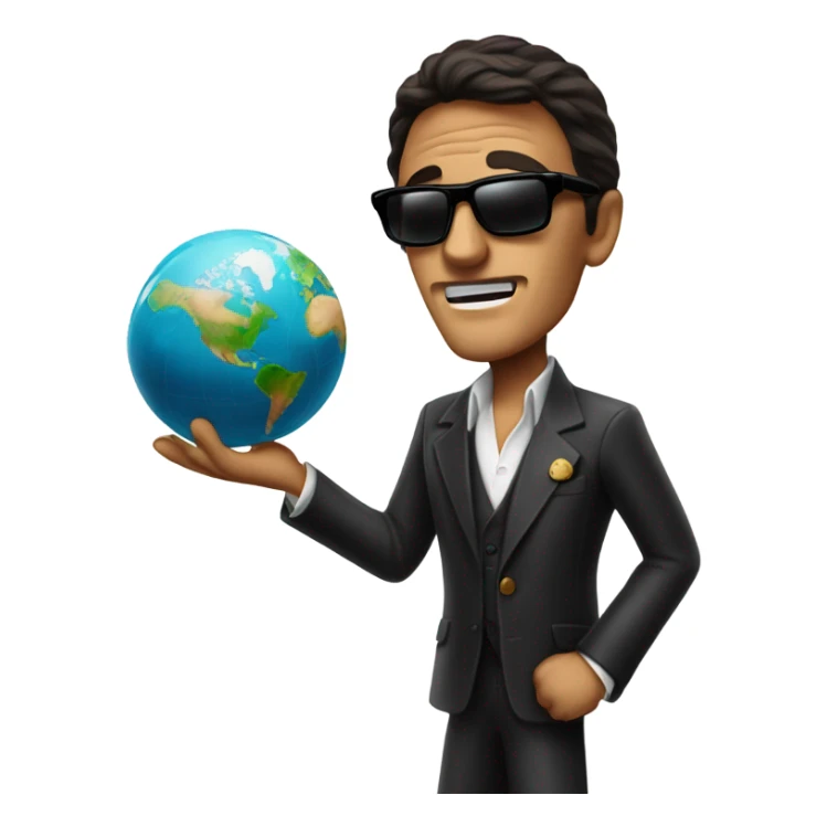 Tony Montana sunglasses the world in his hands sticker