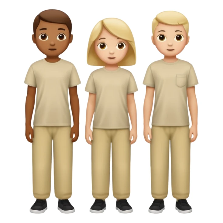 Children wearing oversize pants and t shirt sticker