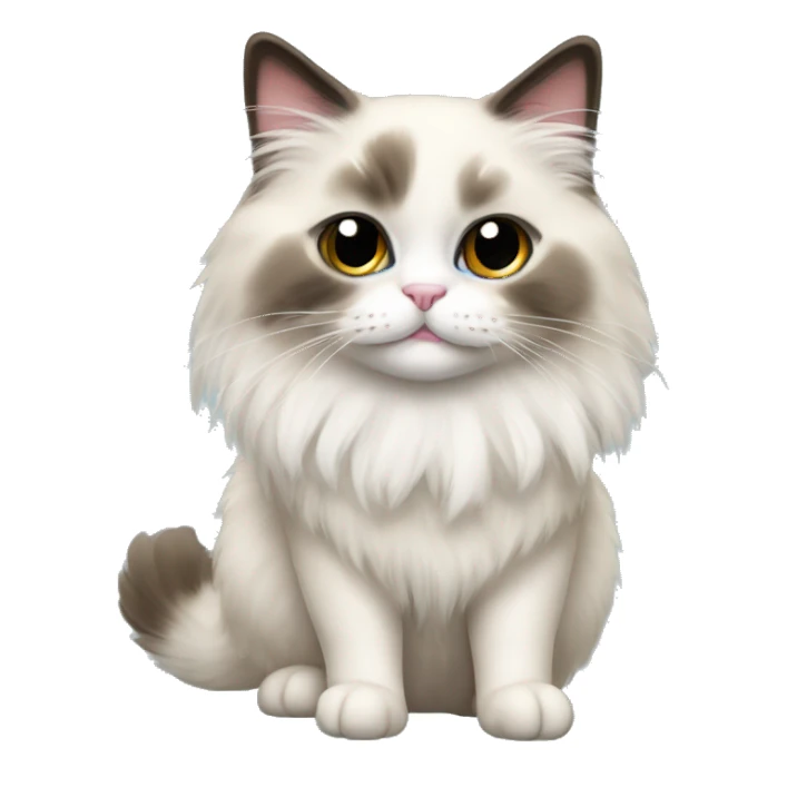 A Ragdoll Cat Wearing A Bow And TuTu sticker