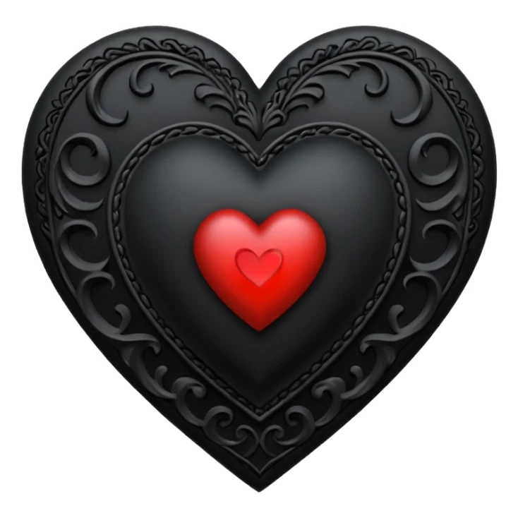 goth heart with a gothic heart cameo sticker