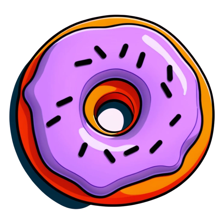 donut in claymation style, matte plasticine, pastel colors, visible fingerprints sticker