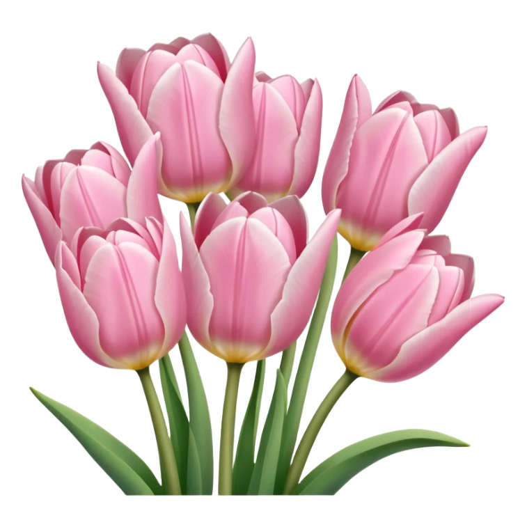 Cute boutique of light pink tulips  sticker