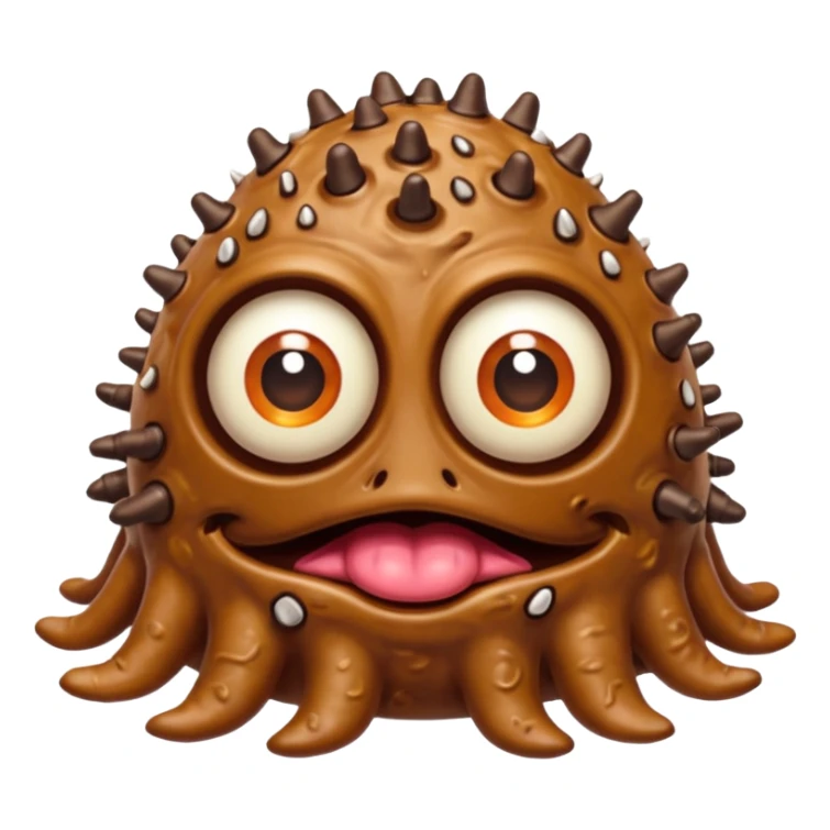 D&D beholder made out of poop sticker