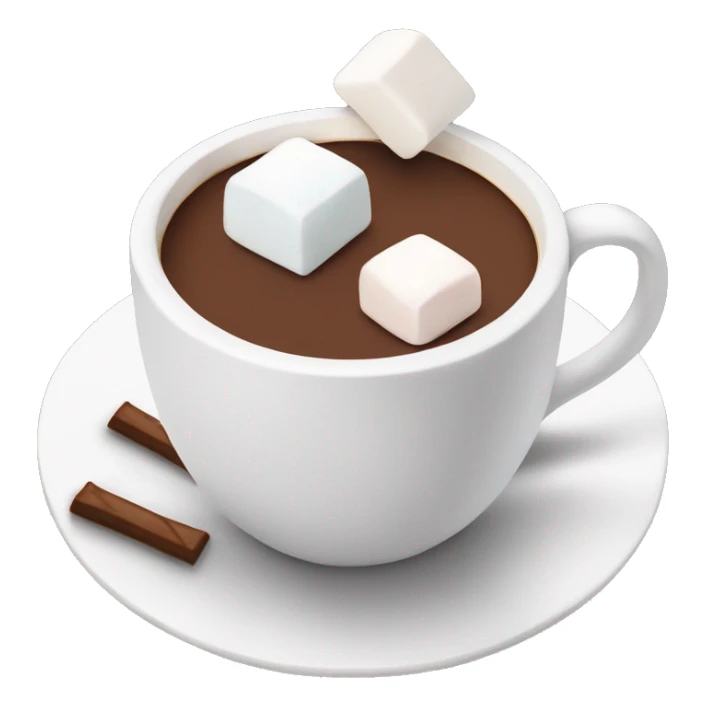 cup of a hot chocolate with marshmallows  sticker