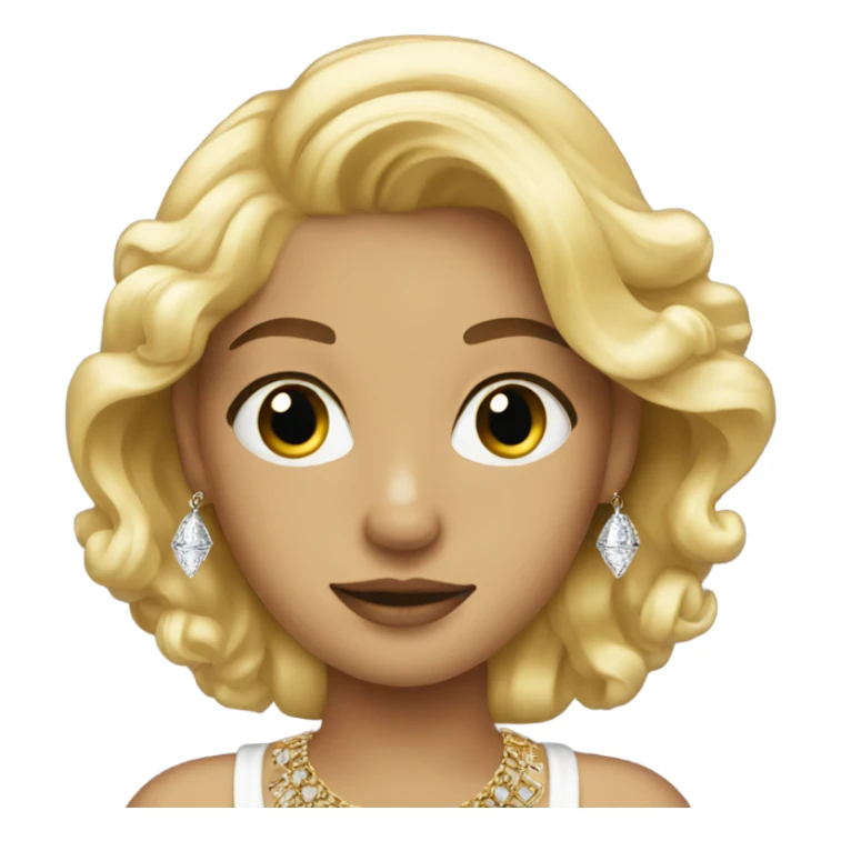 blonde girl in jewelry sticker