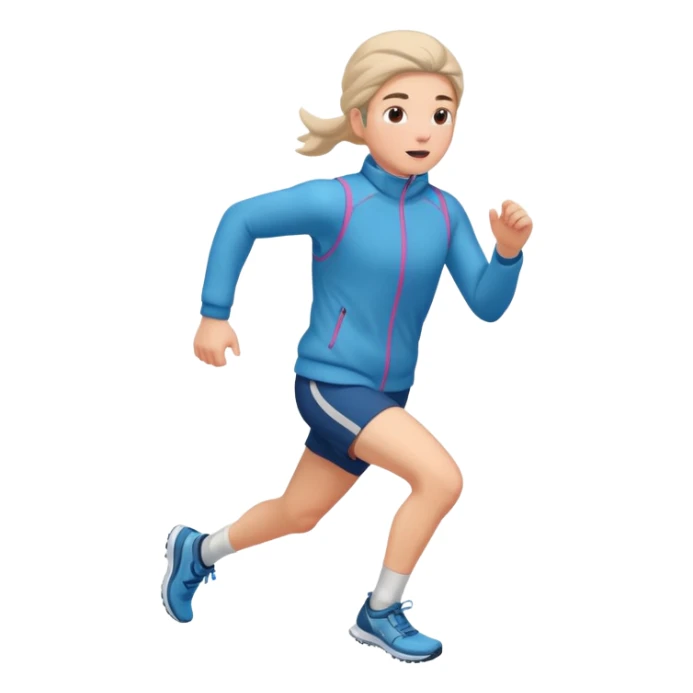 Winter running sticker