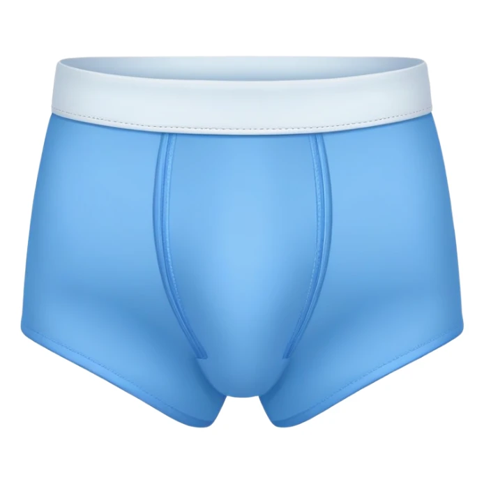 cartoon briefs underwear in blue color sticker