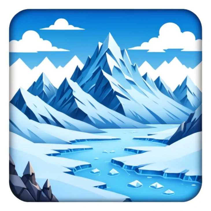 Ice Planet – frozen surface, icy mountains, blizzards sticker