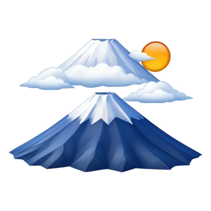 Cinematic Realistic Mount Fuji Emoji  sticker