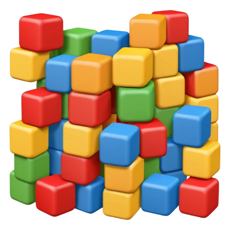 Wooden blocks with letters sticker