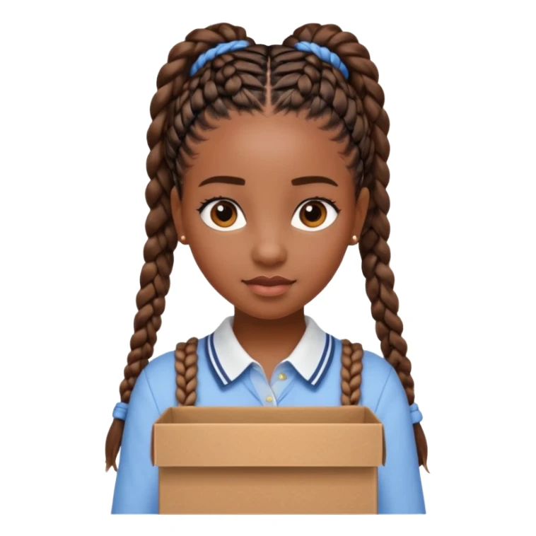 Black girl. Preppy &pretty. Sassy box braids  sticker