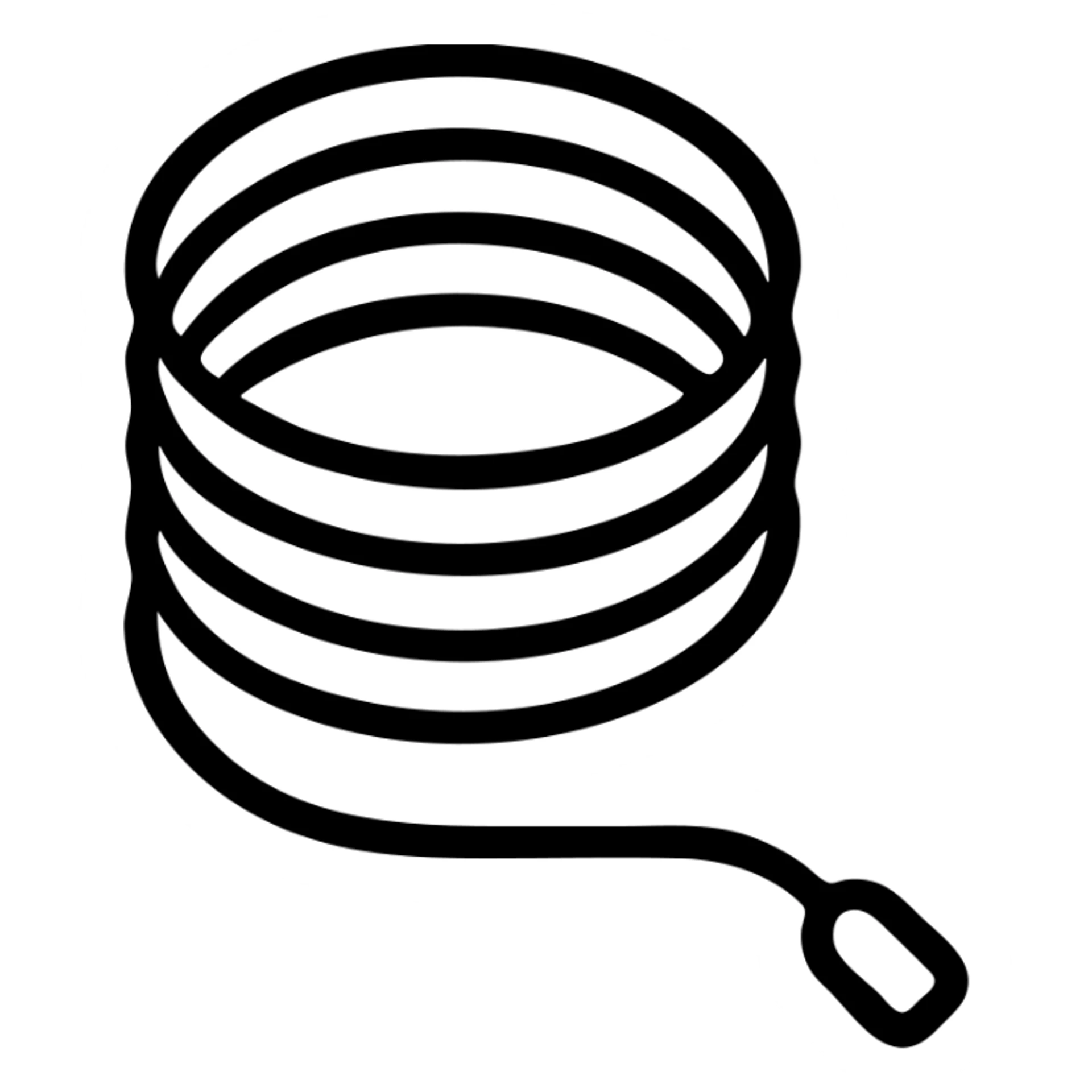 red cable spiral tube, minimal outline style sticker