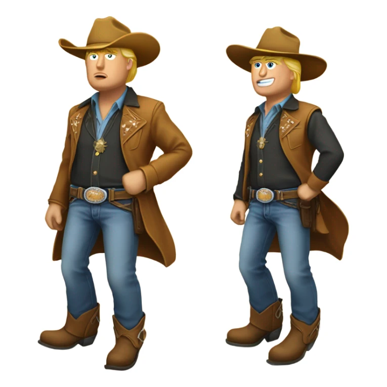 Trump as a cowboys  sticker