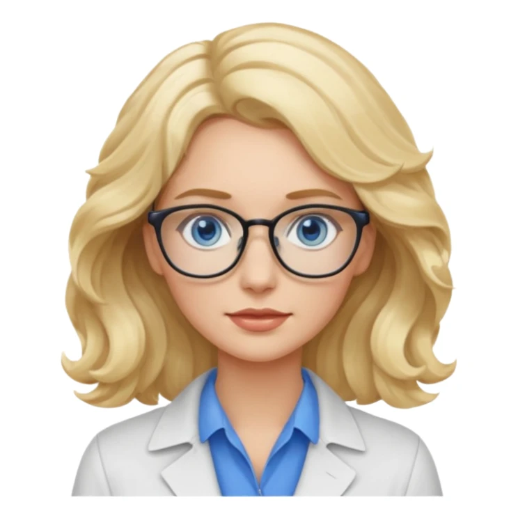 Blonde avec yeux bleus qui est architecte , cheveux ondulés  sticker