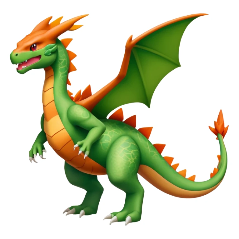 Grovyle-Charizard-Flygon-Fakémon-hybrid-creature (full body)  sticker