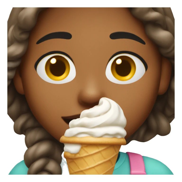 Girl eating ice cream  sticker