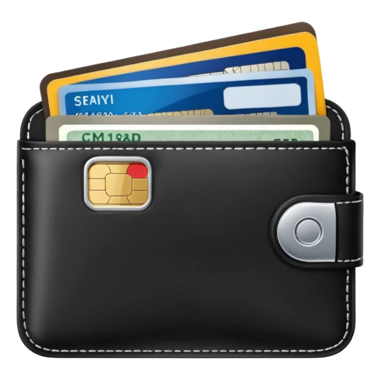 Wallet with Drivers License and Credit Card inside sticker