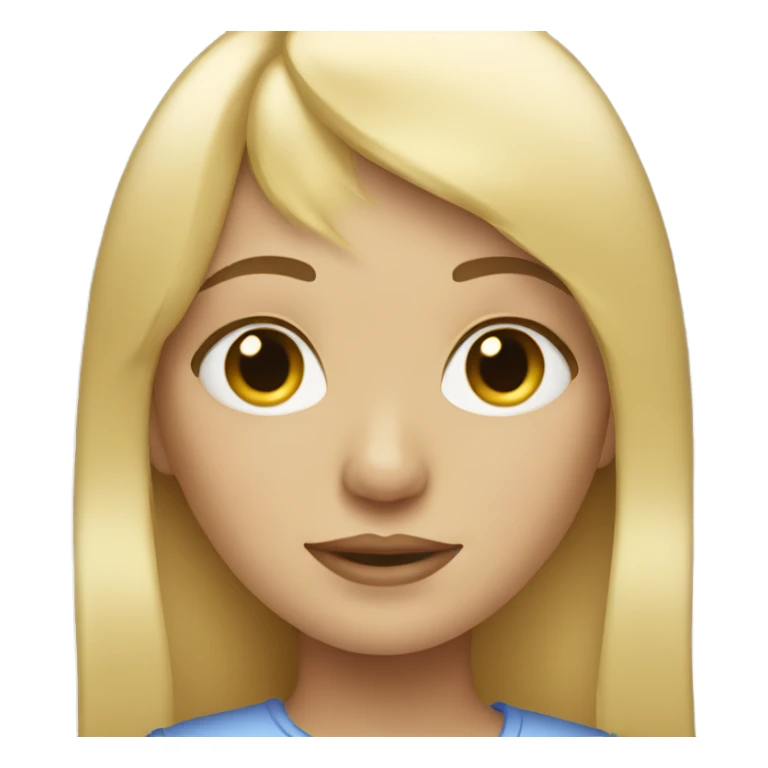 Blonde girl with fringe  sticker