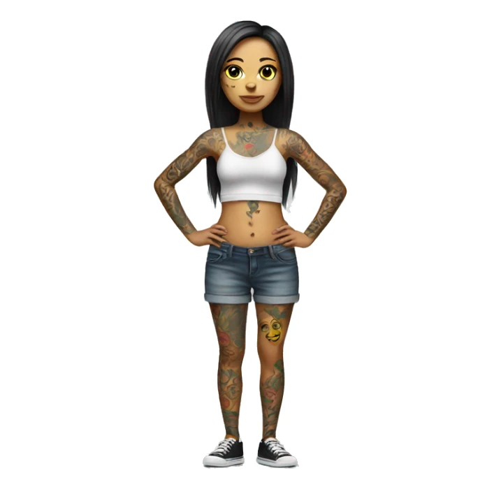 Full body Tattooed girl sticker