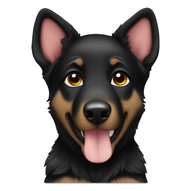 female black german Shepard puppy  sticker