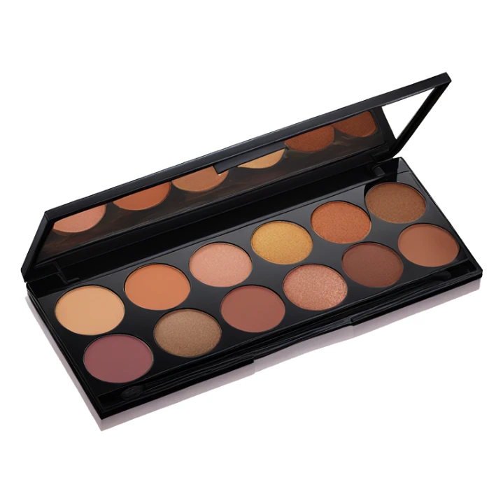 A 9-shade Dior eyeshadow palette with warm tones, embossed logos, and a clear lid. sticker