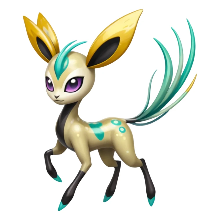 Colorful Shiny Edgy Cool Badass Painted Splashed Exotic Meloetta-Palkia-Venom-Fakémon-creature-hybrid sticker