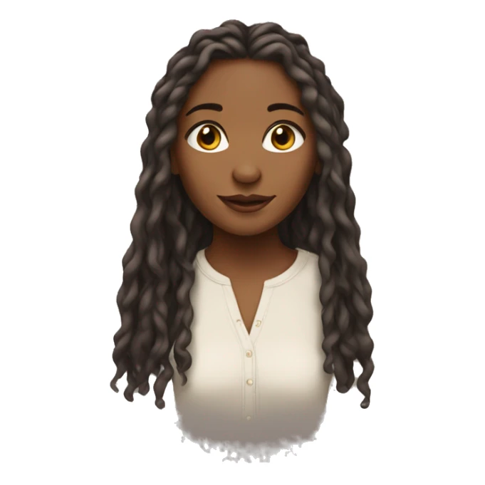 brownskin girl with soft locs  sticker