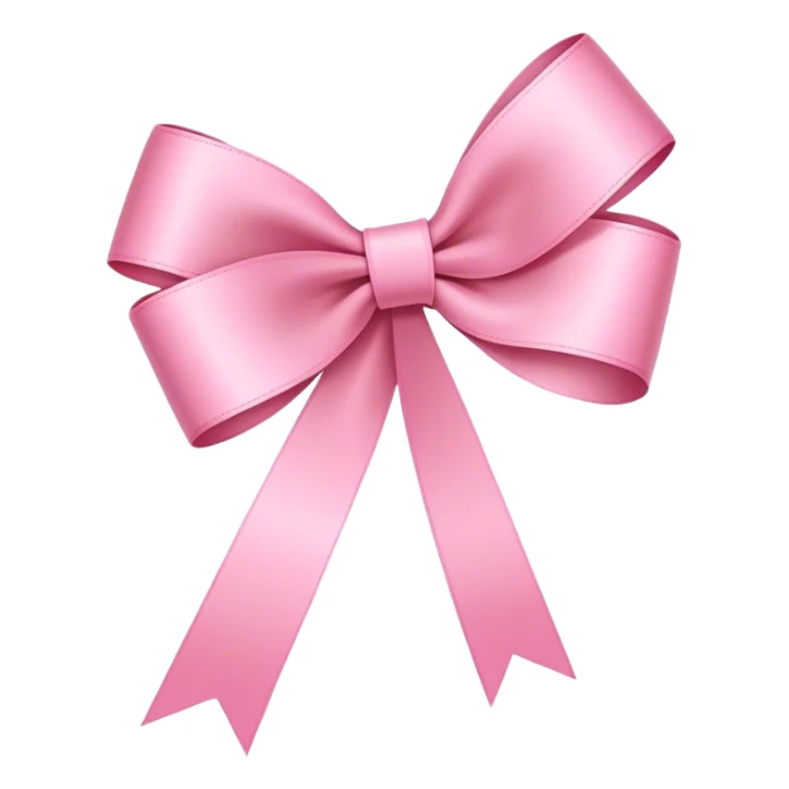 Super ultra-thin and stretched ribbon bow, as narrow as possible, single loop, no extra loops, no fluffy or rounded shapes, only one long and sleek ribbon, delicate, minimalist, NO DOUBLE LOOPS, NO THICKNESS, ONLY A SINGLE SLIM LINE pink sticker