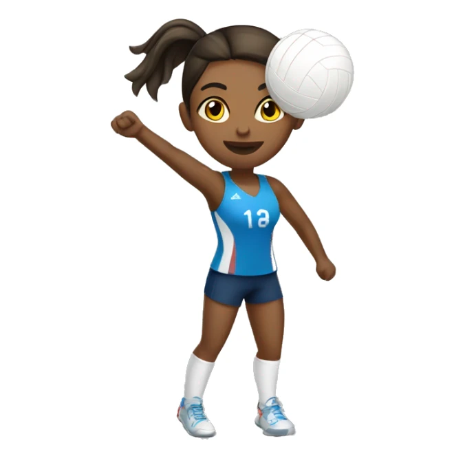 summer olympics girl playing volleyball sticker
