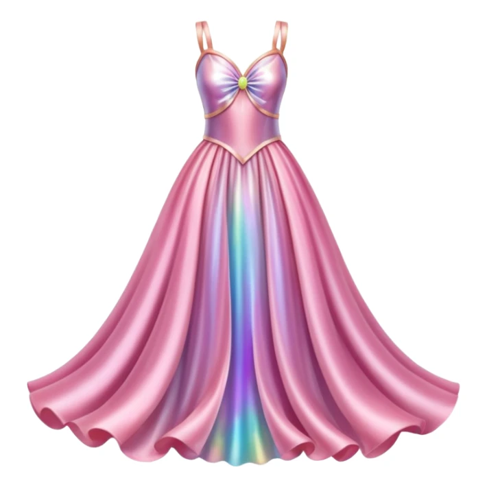 Realistic pink fairy sparkle dress sticker