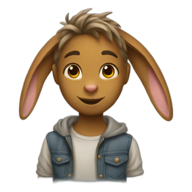 Bunny-as-artist sticker