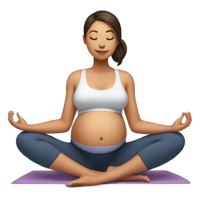 pregnant doing yoga sticker