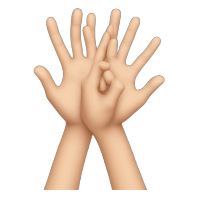 Two hands who the most little finger of both cross together  sticker