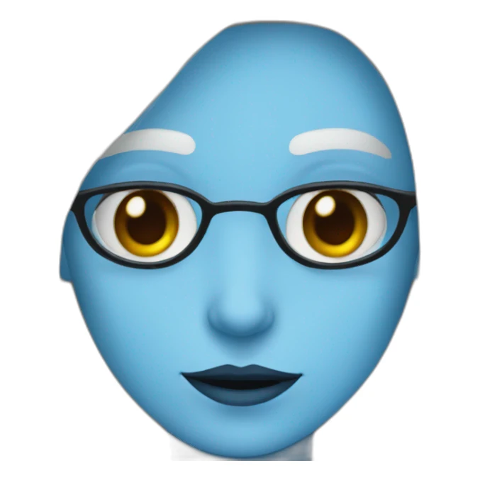 vampire librarian with blue eyes and long white hair sticker