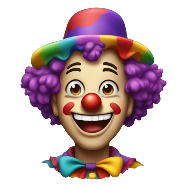 stessed clown happy and overwhelmed cry  sticker