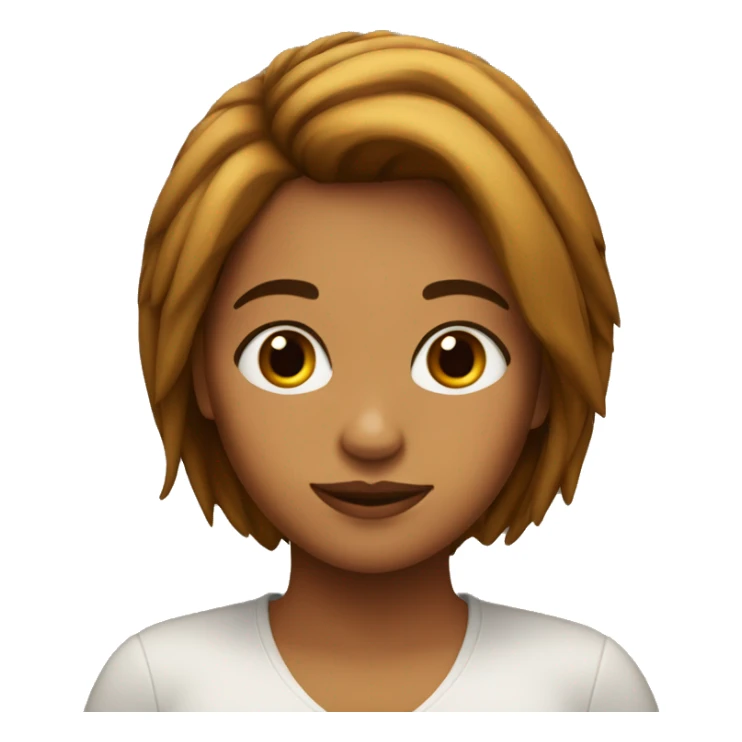 Chica con pelo marron y largo sticker