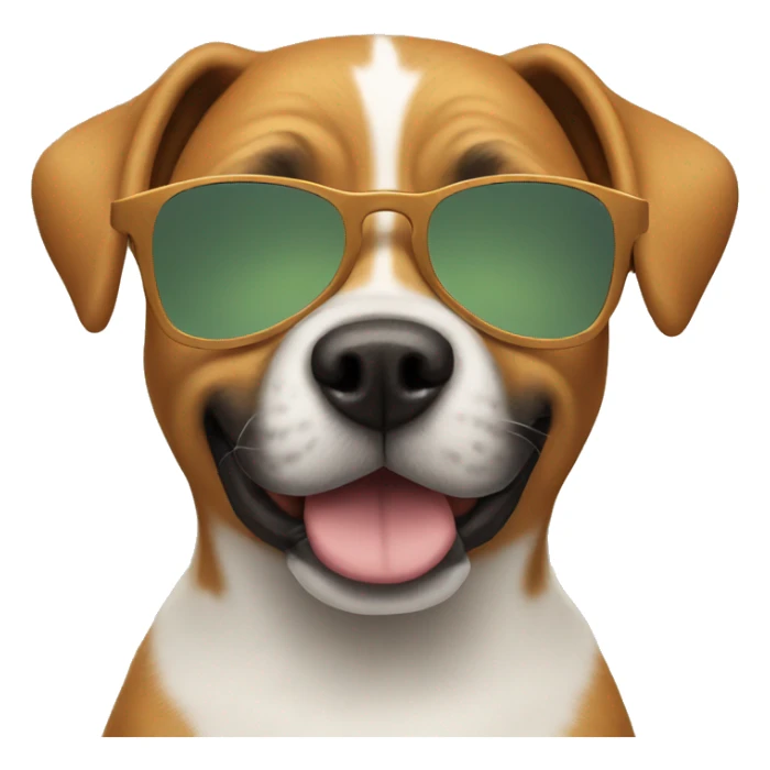 dog with sunglasses sticker
