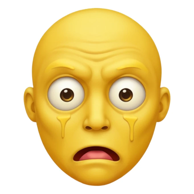 Bog eyed yellow man drooling like a moron sticker