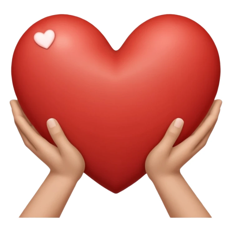 Draw two hands holding a heart, Do it without a small heart, just a big one, and that's it. sticker