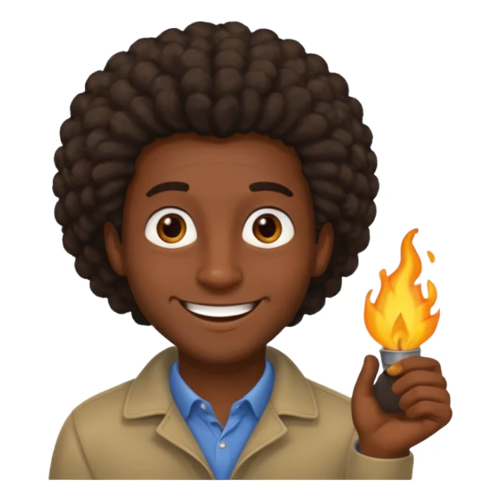 coily hair mens image sticker