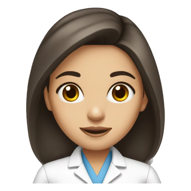 brunette dermatologist girl sticker