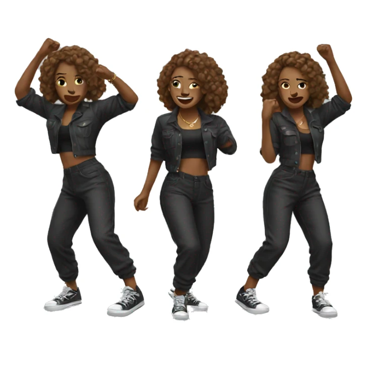 woman dancing hiphop sticker
