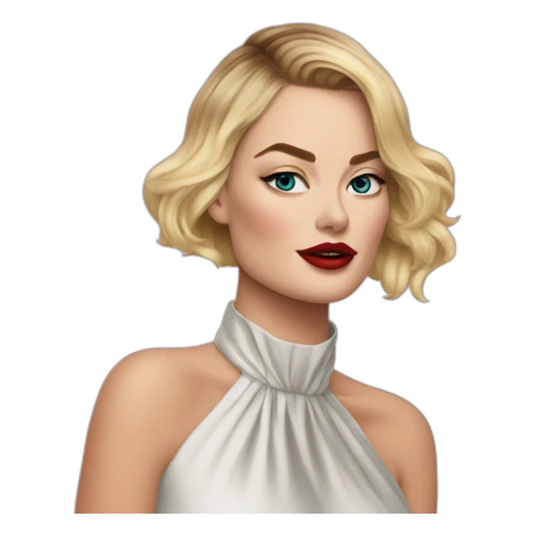 Margot Robbie kiss sticker