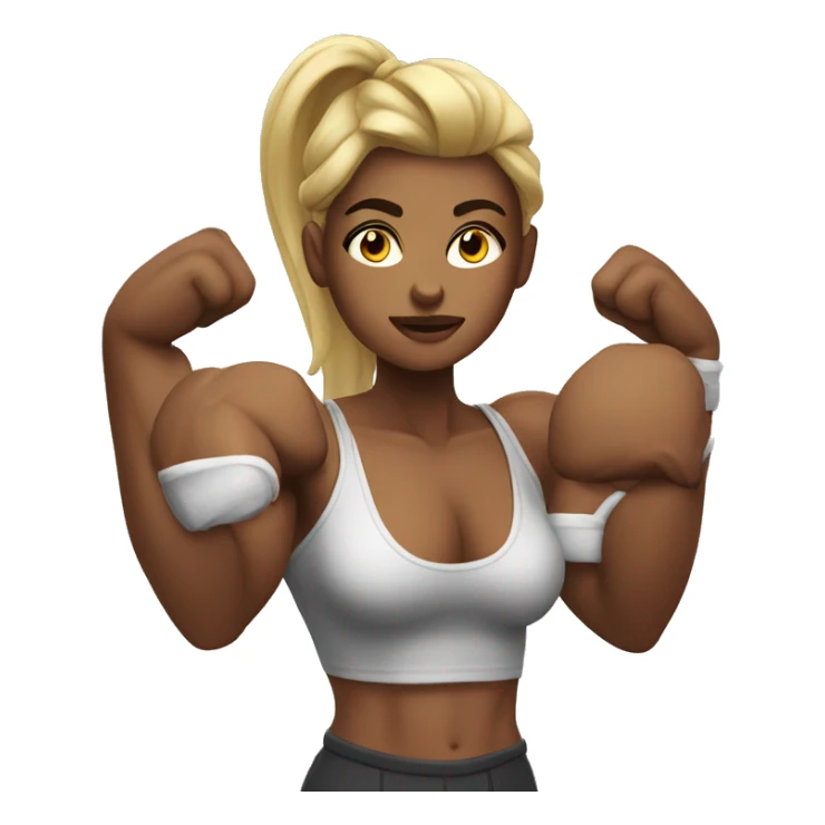 Muscular girl sticker