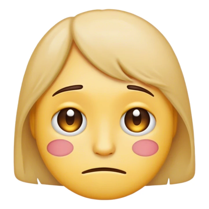 draw a sticker similar to an emoji. which is shown on the screen when the user makes a mistake. The emoji should be sad, but at the same time friendly sticker