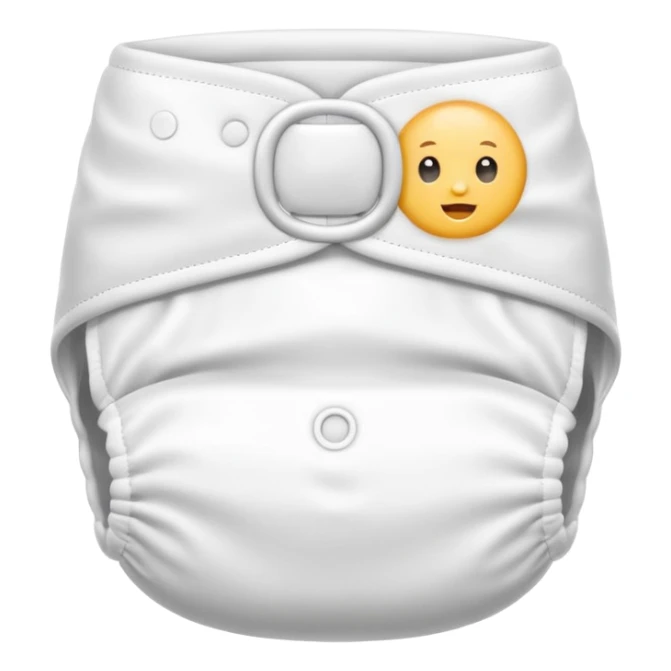 white baby diaper minimalistic sticker